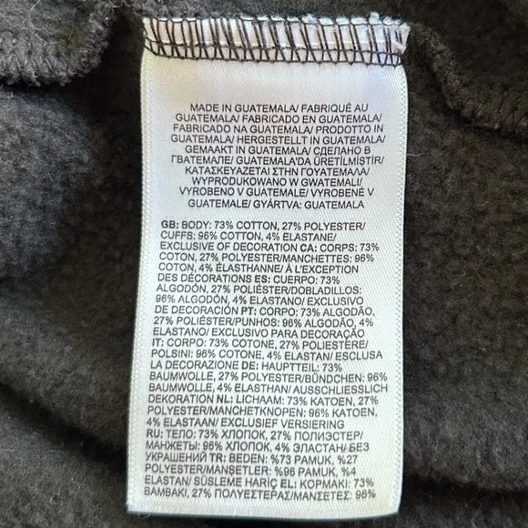 The North Face Womens Black Cropped Hoodie Sweatshirt Logo Size Medium - Picture 7 of 8